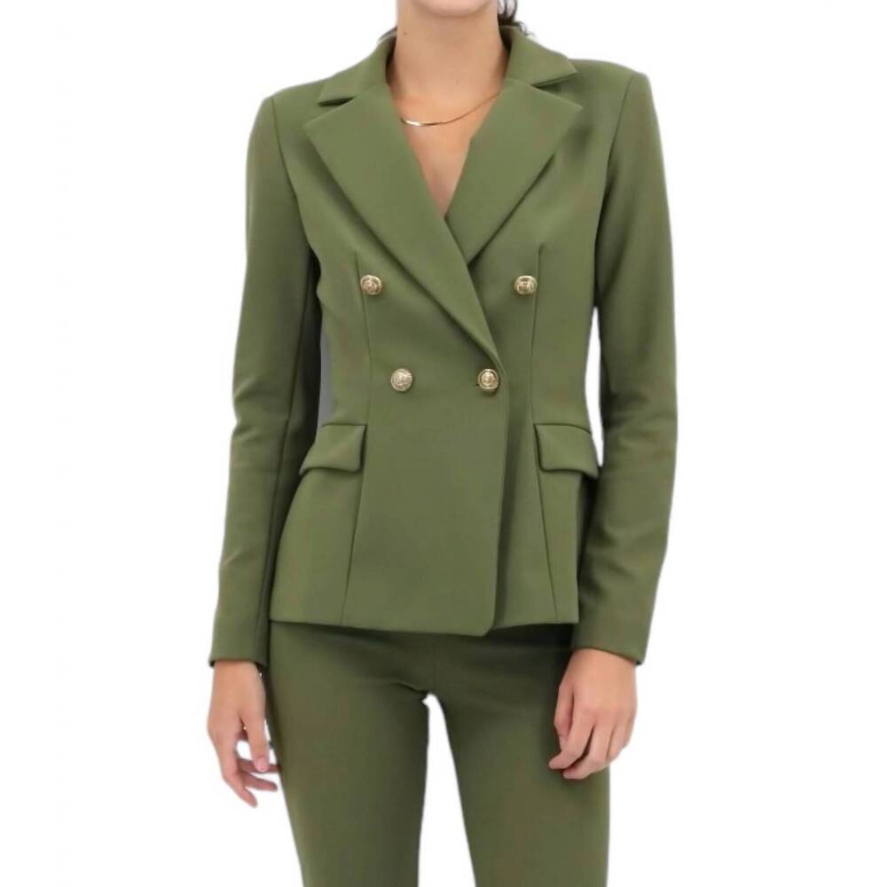 NEW CHIARA BONI goldas jersey blazer in green